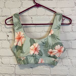 Glyder Tropical Floral Sports Bra Size small